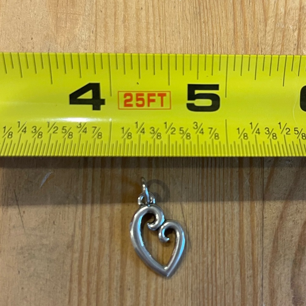 James Avery Silver Swirl Heart Necklace